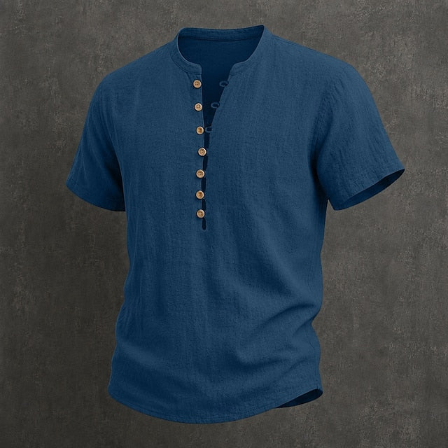 LAURENT MONACO | CHEMISE D'ÉTÉ À BOUTONS POUR HOMMES