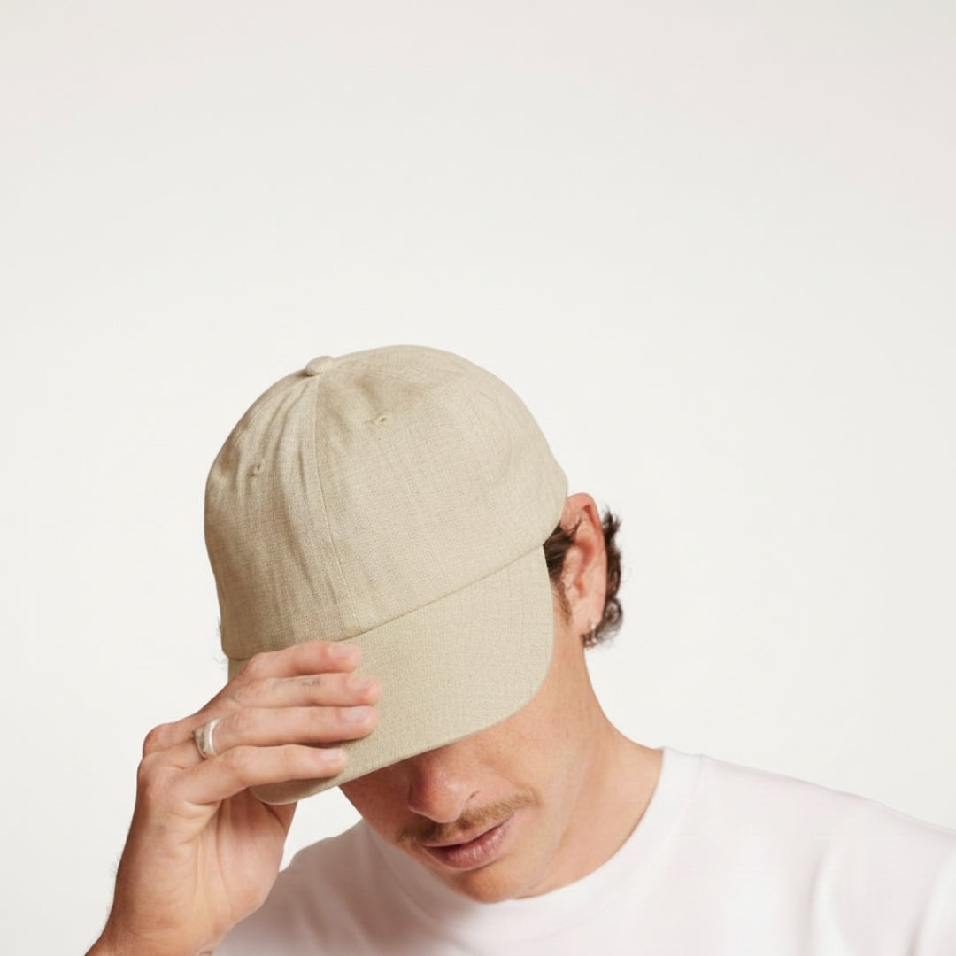 LAURENT MONACO | CASQUETTE CLASSIQUE EN LIN POUR HOMMES