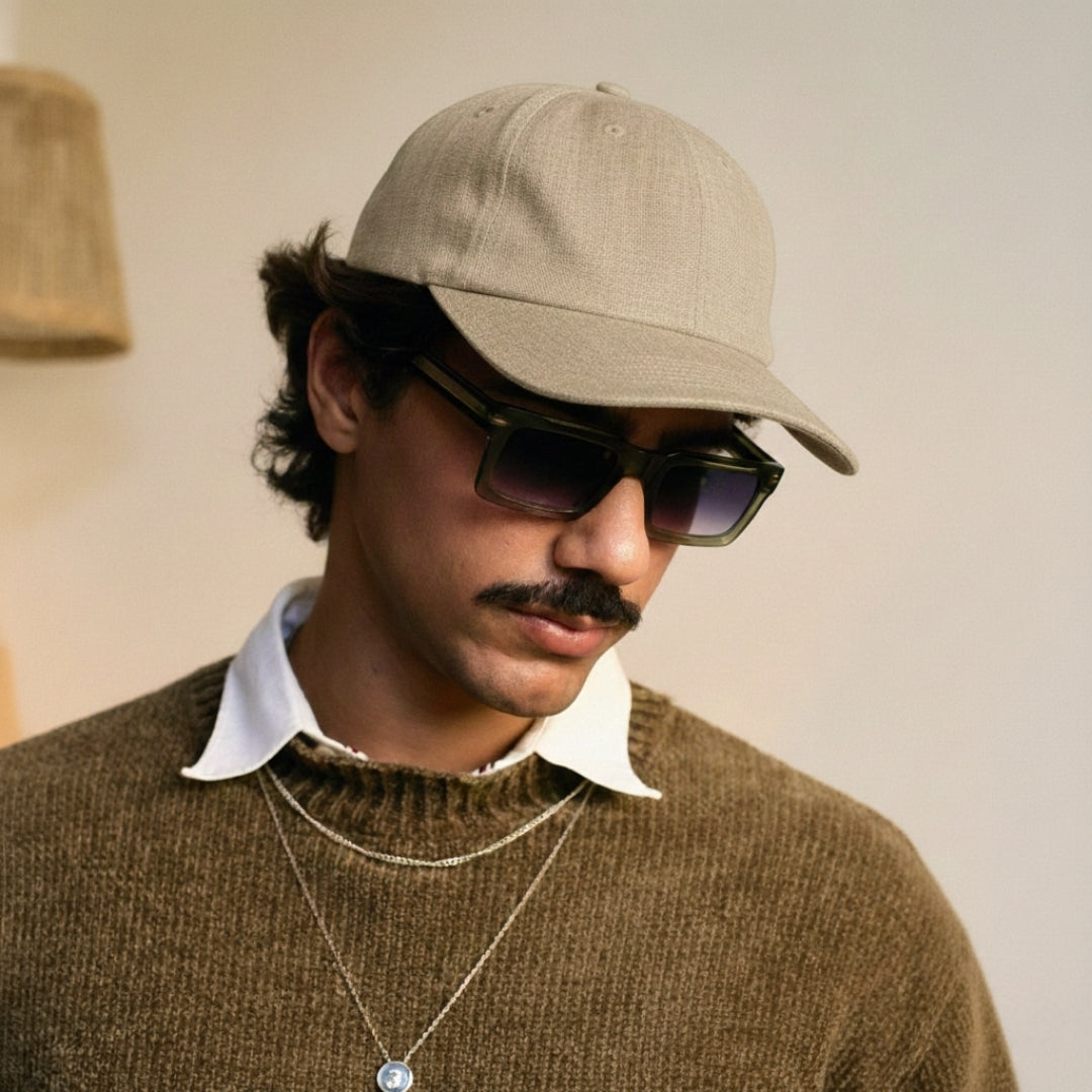 LAURENT MONACO | CASQUETTE CLASSIQUE EN LIN POUR HOMMES
