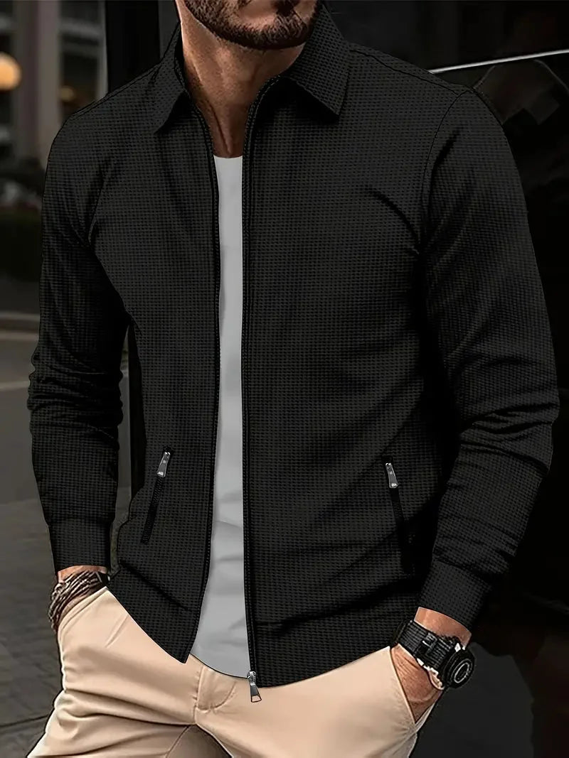 LAURENT MONACO | CARDIGAN À COL HAUT ET FERMETURE ÉCLAIR POUR HOMMES