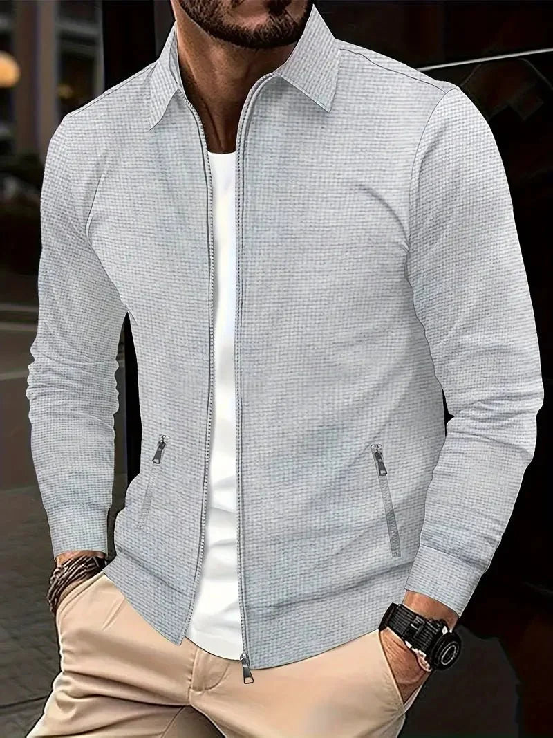 LAURENT MONACO | CARDIGAN À COL HAUT ET FERMETURE ÉCLAIR POUR HOMMES