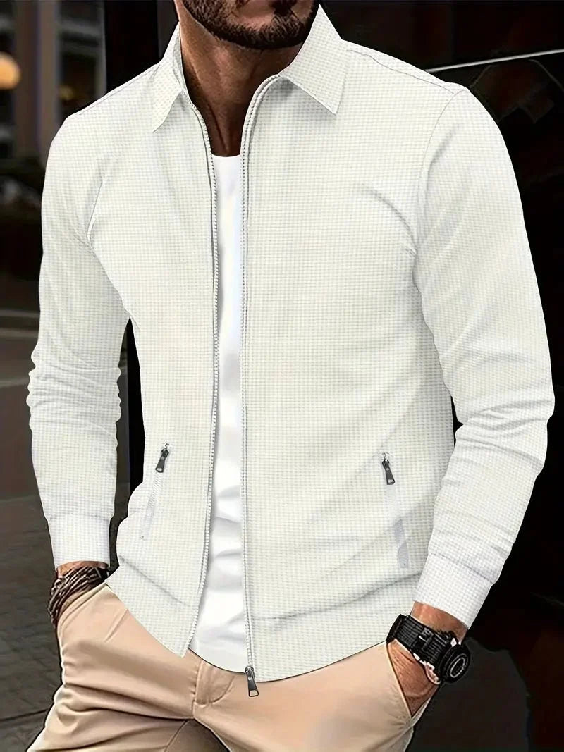 LAURENT MONACO | CARDIGAN À COL HAUT ET FERMETURE ÉCLAIR POUR HOMMES