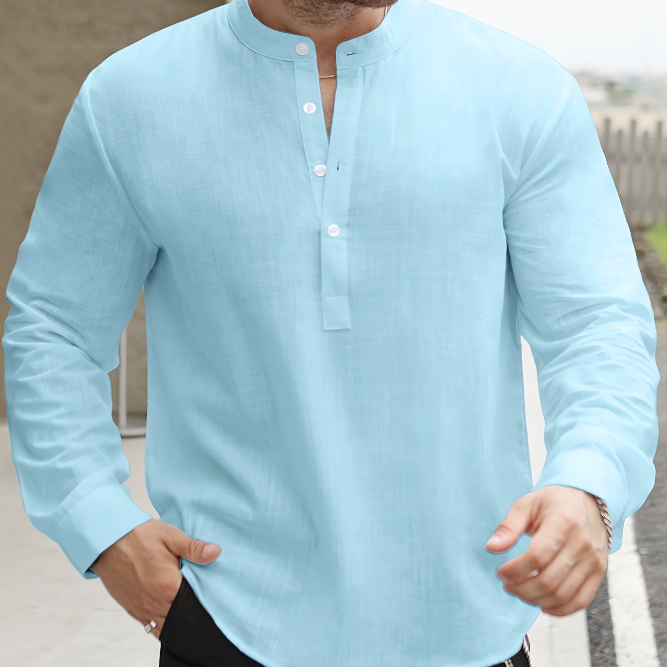 LAURENT MONACO | CHEMISE À COL BATEAU POUR HOMMES