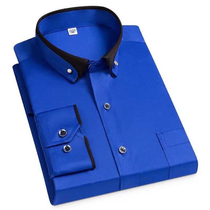LAURENT MONACO | CHEMISE À COL CONTRASTÉ POUR HOMMES