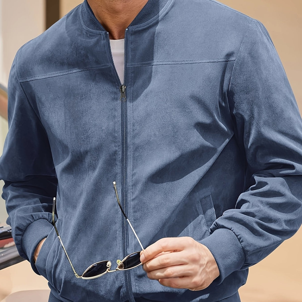 LAURENT MONACO | VESTE BOMBER À FERMETURE ÉCLAIR POUR HOMMES