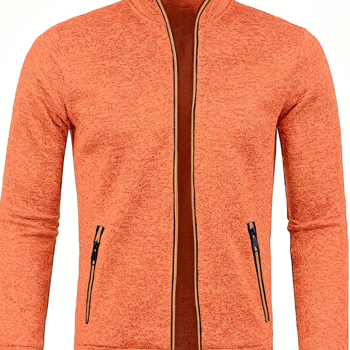 LAURENT MONACO | VESTE EN TRICOT À COL FERMÉ PAR UNE FERMETURE ÉCLAIR POUR HOMMES