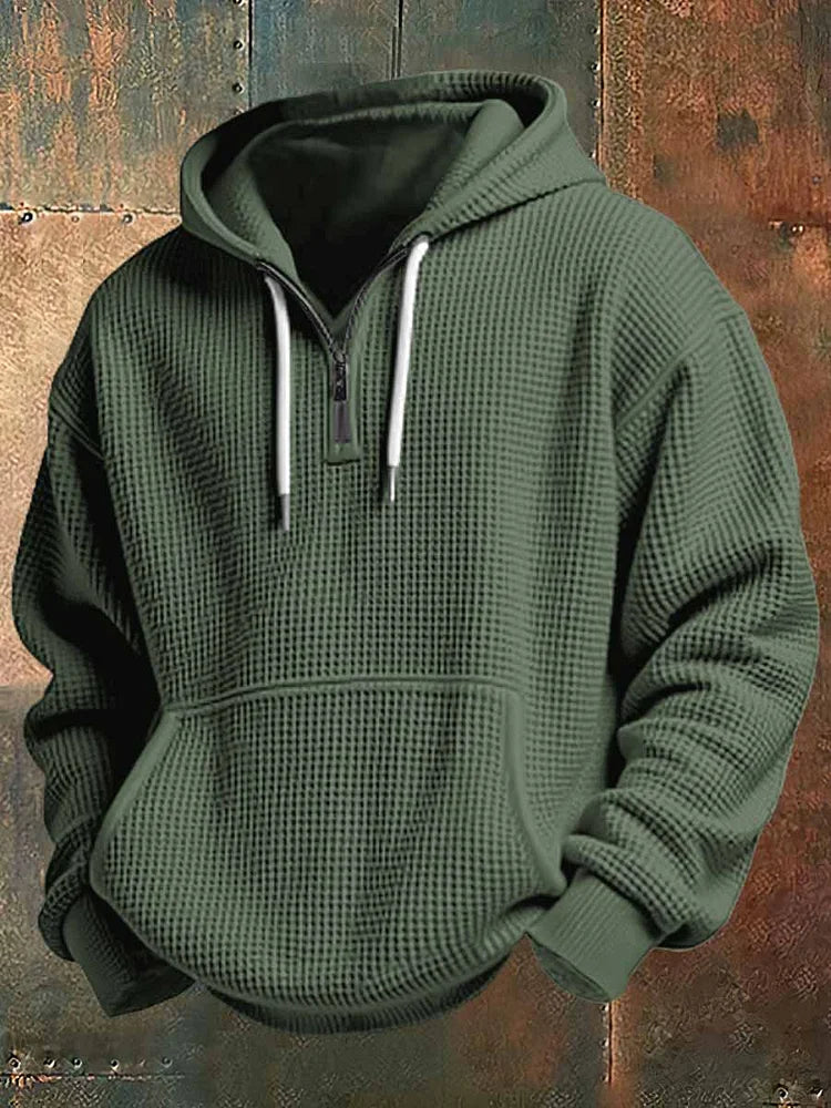 LAURENT MONACO | SWEAT À CAPUCHE EN MAILLE GAUFFRÉE POUR HOMMES