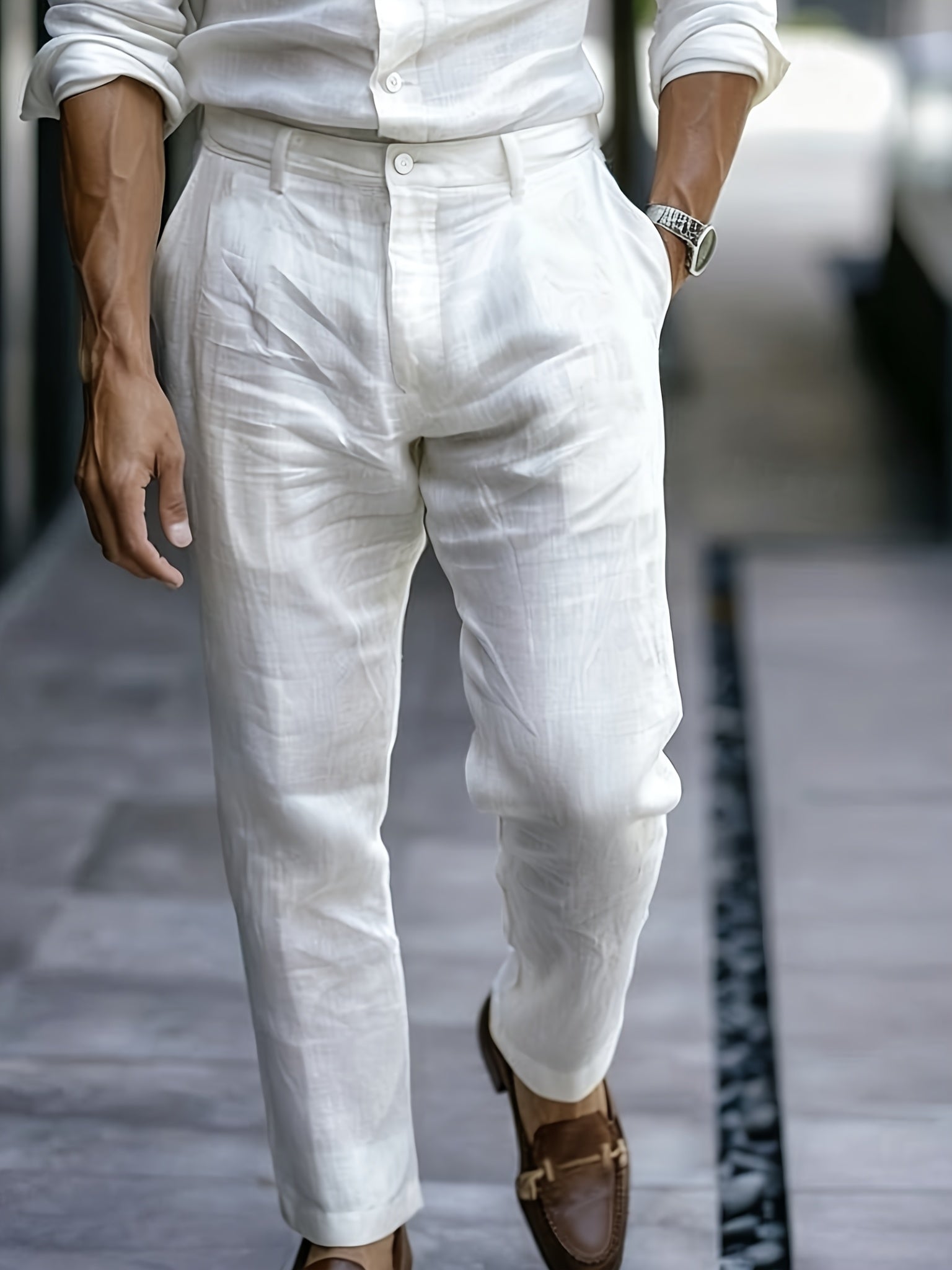 LAURENT MONACO | PANTALON D'ÉTÉ EN VISCOSE POUR HOMMES