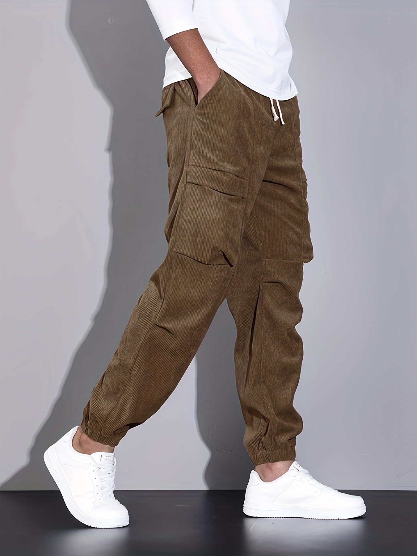 LAURENT MONACO | PANTALON CARGO EN CORDUROY