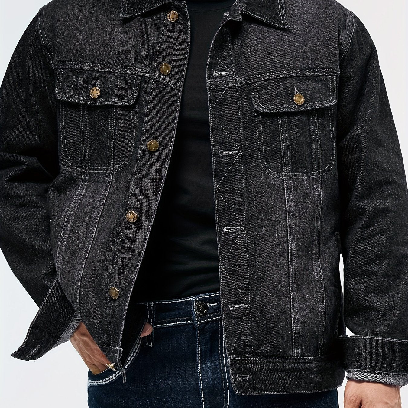 LAURENT MONACO | VESTE DE TRAVAIL EN DENIM POUR HOMMES