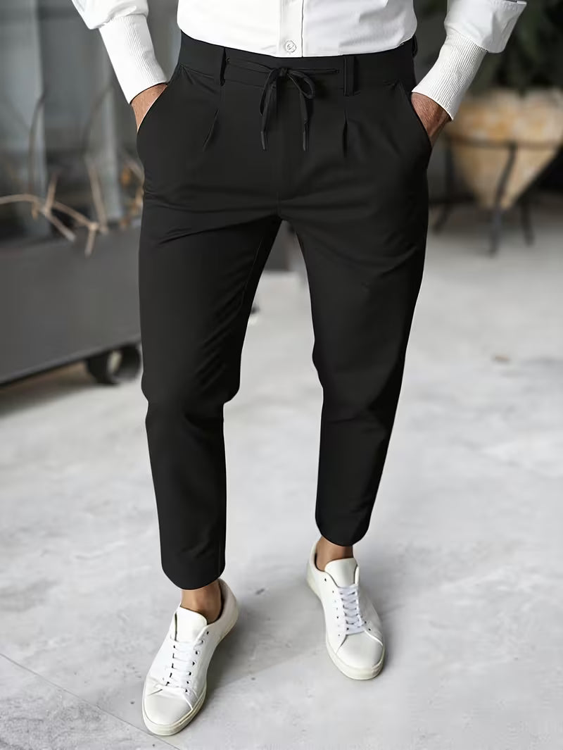 LAURENT MONACO | PANTALON PLISSÉ CONIQUE AUX CHEVILLES POUR HOMMES