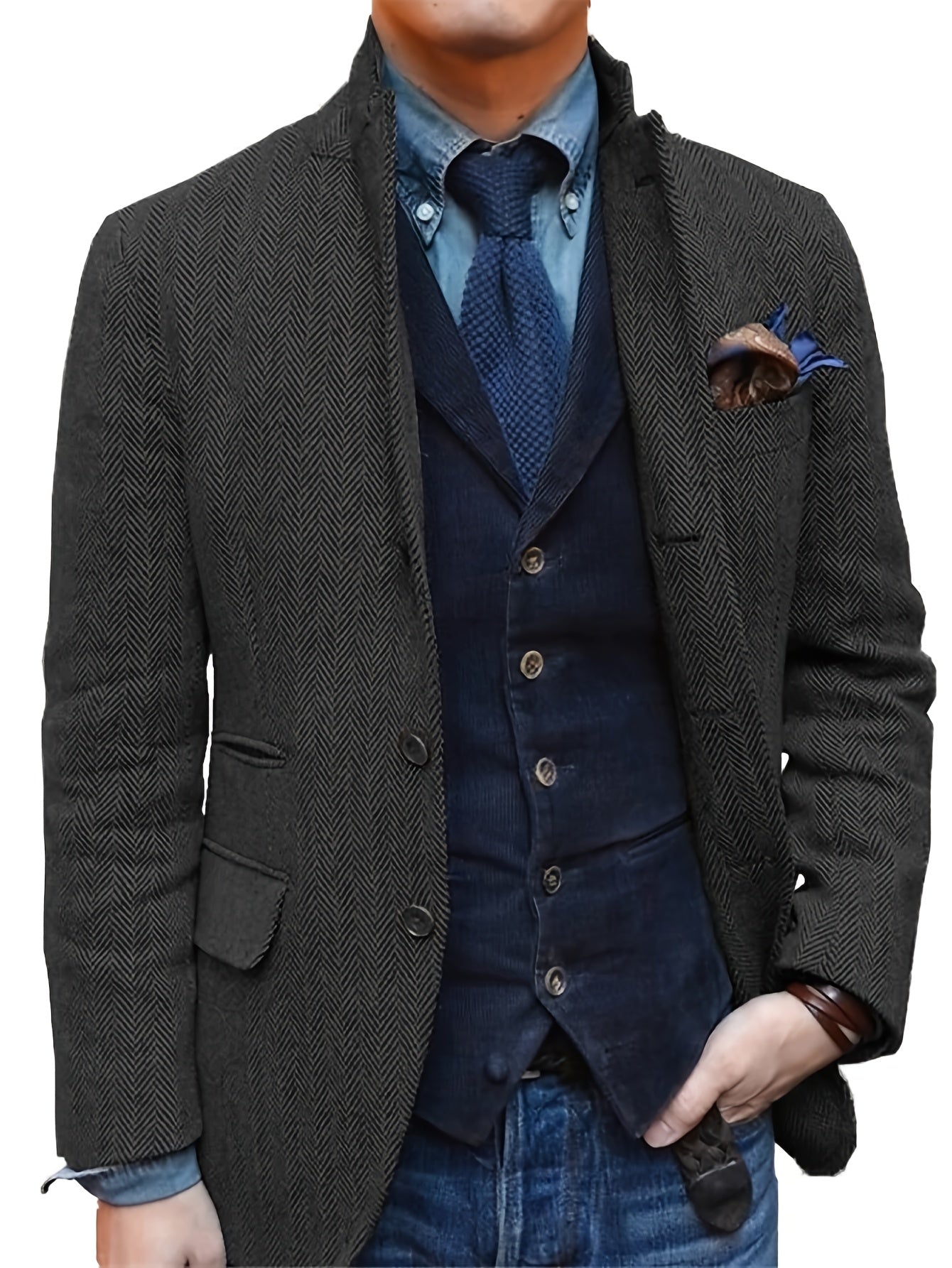 LAURENT MONACO | VESTE À REVERS VINTAGE POUR HOMMES