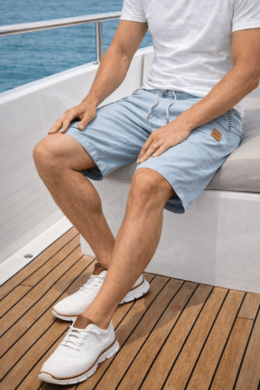 LAURENT MONACO | SHORT CHINO À CORDON DE SERRAGE POUR HOMMES