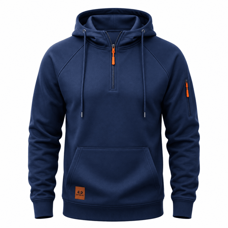 LAURENT MONACO | SWEAT À CAPUCHE AVEC DEMI-FERMETURE ÉCLAIR POUR HOMMES