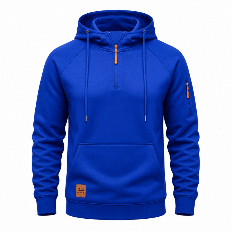 LAURENT MONACO | SWEAT À CAPUCHE AVEC DEMI-FERMETURE ÉCLAIR POUR HOMMES
