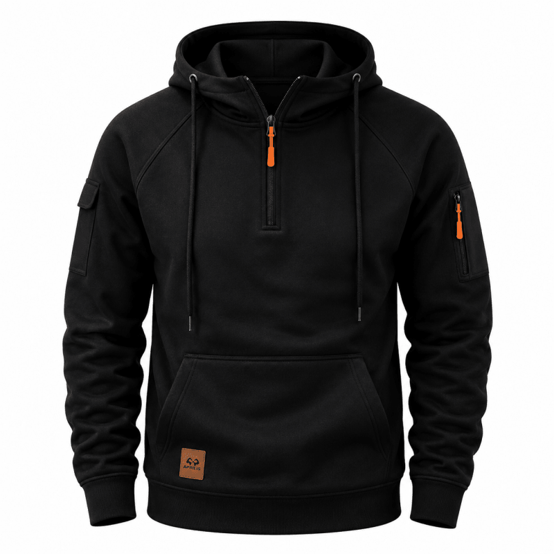 LAURENT MONACO | SWEAT À CAPUCHE AVEC DEMI-FERMETURE ÉCLAIR POUR HOMMES