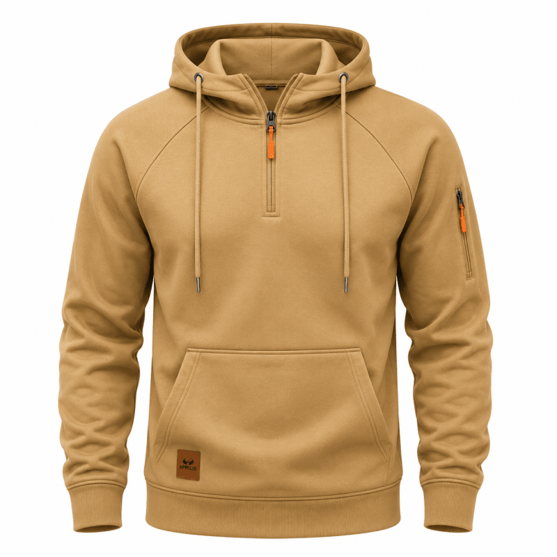 LAURENT MONACO | SWEAT À CAPUCHE AVEC DEMI-FERMETURE ÉCLAIR POUR HOMMES