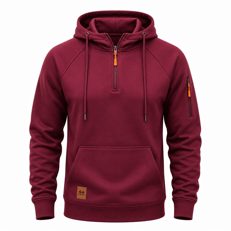 LAURENT MONACO | SWEAT À CAPUCHE AVEC DEMI-FERMETURE ÉCLAIR POUR HOMMES