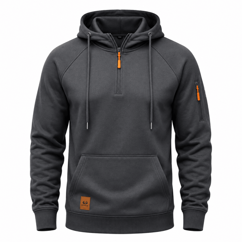 LAURENT MONACO | SWEAT À CAPUCHE AVEC DEMI-FERMETURE ÉCLAIR POUR HOMMES