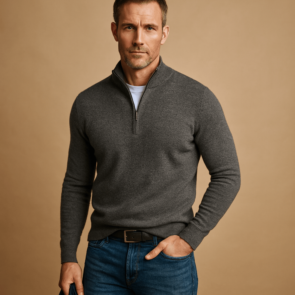 LAURENT MONACO | PULL À DEMI-FERMETURE ÉCLAIR POUR HOMMES