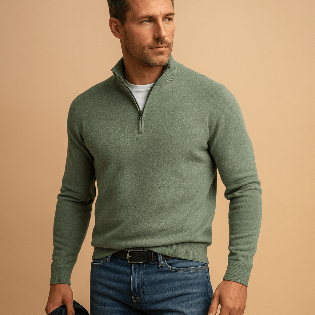 LAURENT MONACO | PULL À DEMI-FERMETURE ÉCLAIR POUR HOMMES