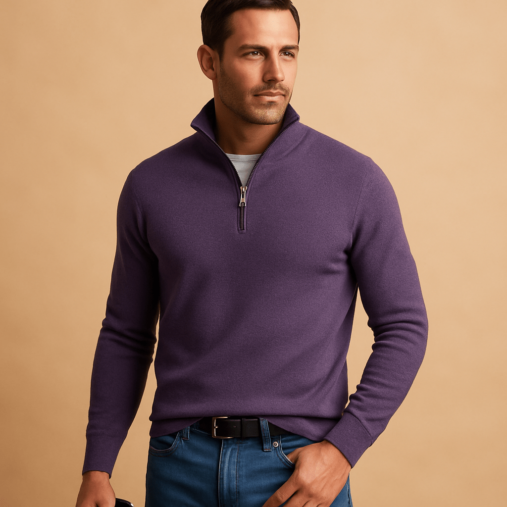 LAURENT MONACO | PULL À DEMI-FERMETURE ÉCLAIR POUR HOMMES