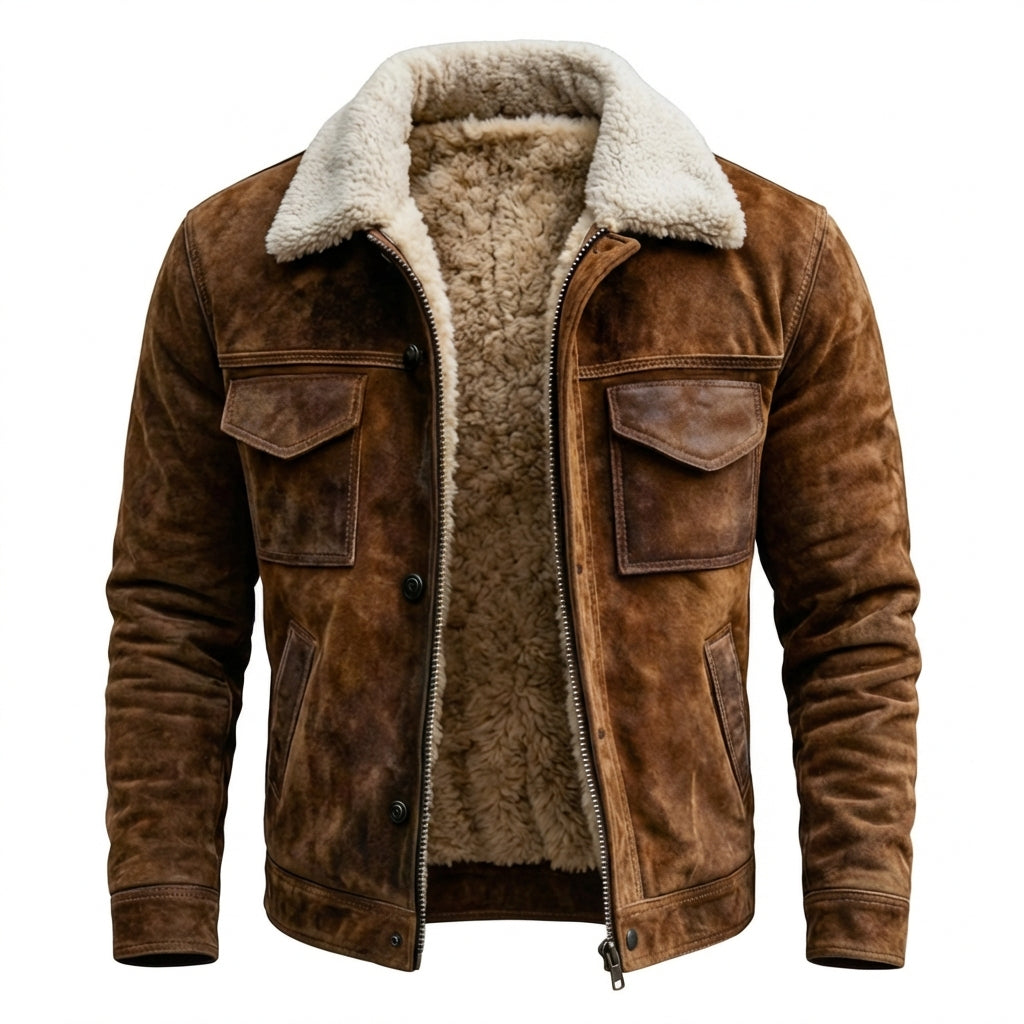 LAURENT MONACO | VESTE À COL EN PELUCHE POUR HOMMES