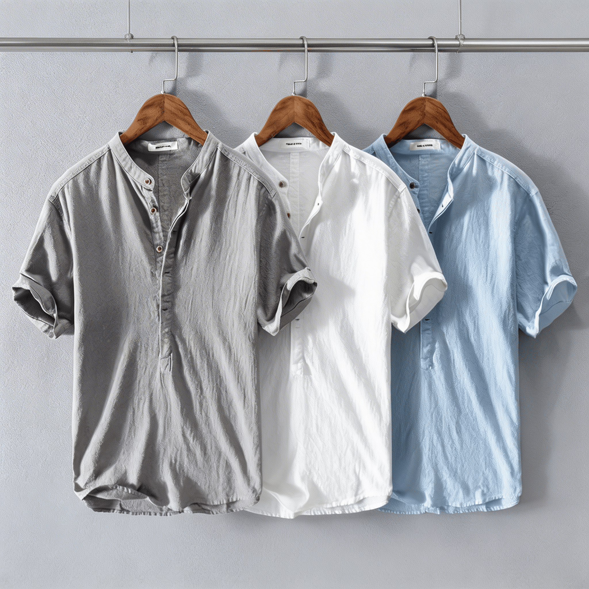 LAURENT MONACO | CHEMISE À COL MAO POUR HOMMES