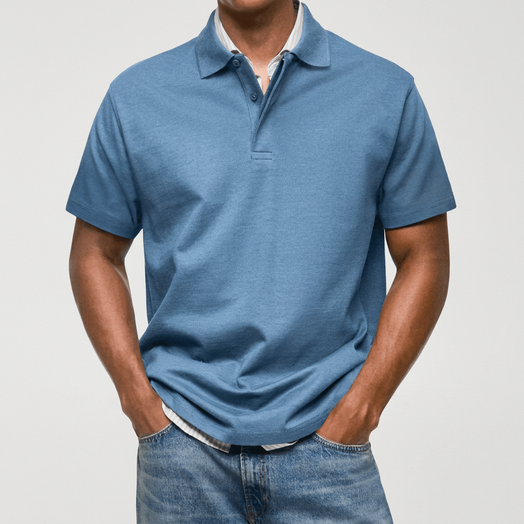 LAURENT MONACO | POLO EN MAILLE TEXTURÉE POUR HOMMES