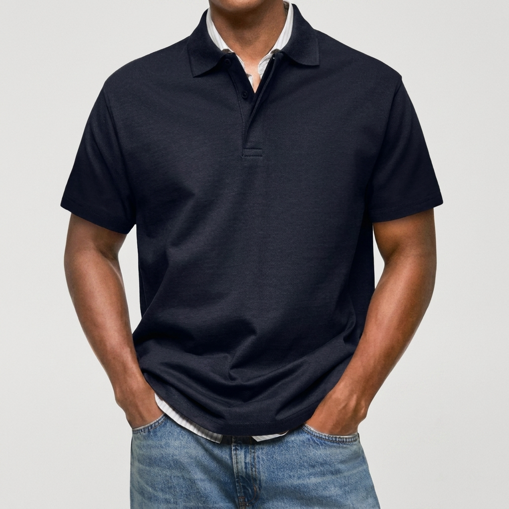 LAURENT MONACO | POLO EN MAILLE TEXTURÉE POUR HOMMES