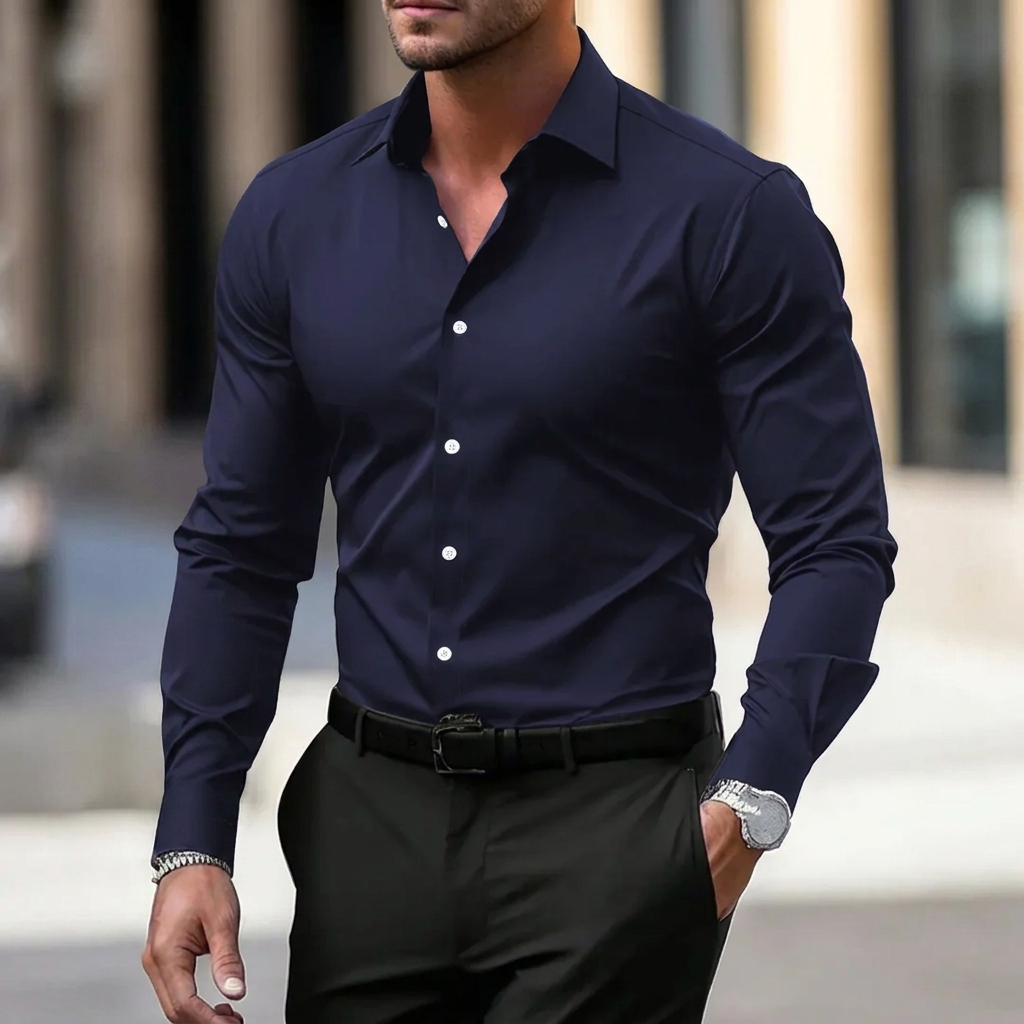 LAURENT MONACO | CHEMISE À COL EN VELOURS POUR HOMMES