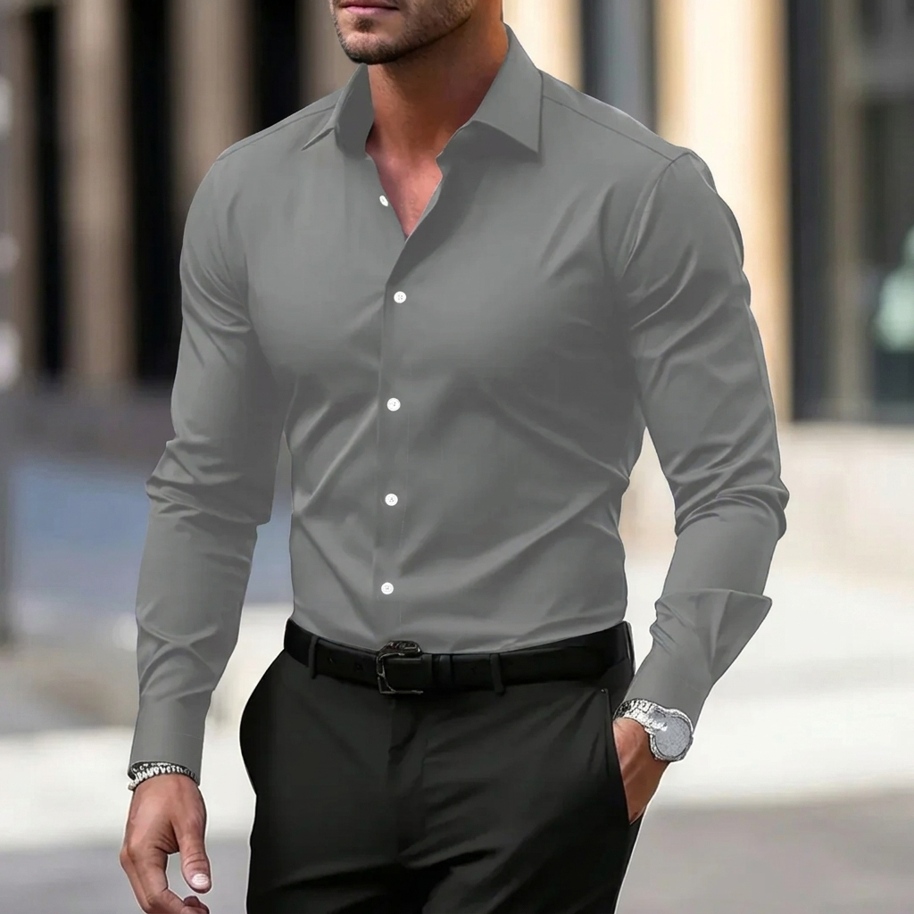 LAURENT MONACO | CHEMISE À COL EN VELOURS POUR HOMMES