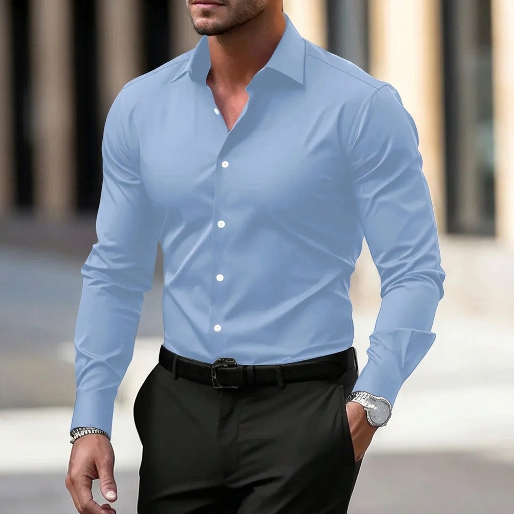 LAURENT MONACO | CHEMISE À COL EN VELOURS POUR HOMMES