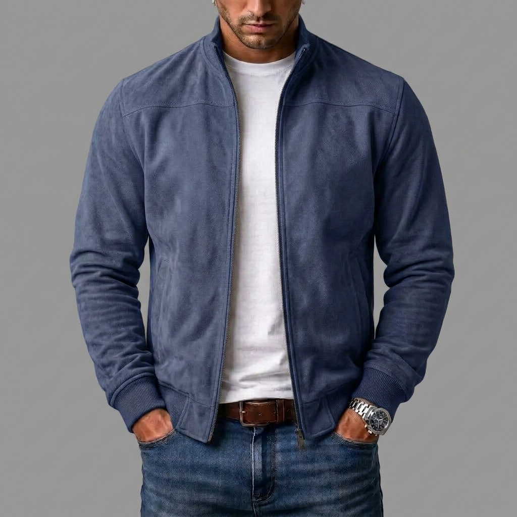 LAURENT MONACO | BLOUSON BOMBER EN DAIM POUR HOMMES