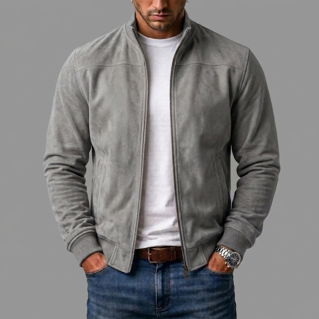 LAURENT MONACO | BLOUSON BOMBER EN DAIM POUR HOMMES