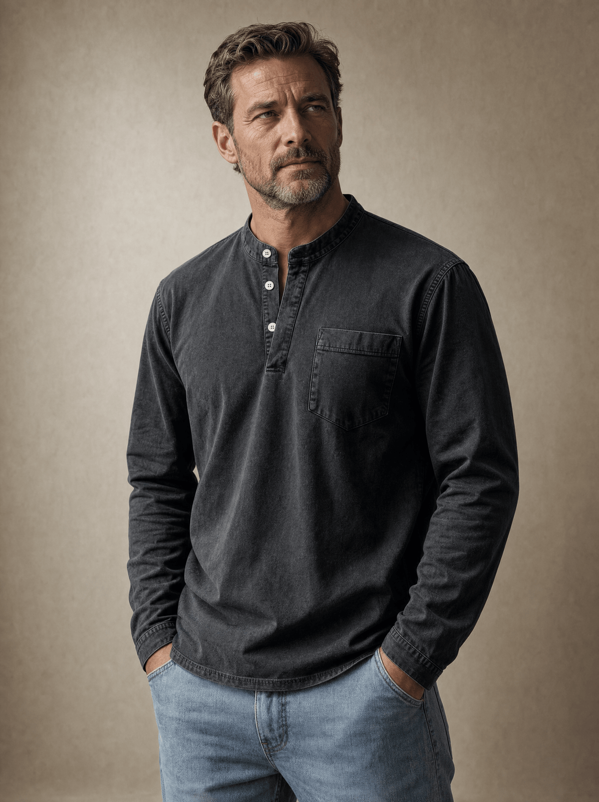 LAURENT MONACO | CHEMISE EN COTON À L'ANCIENNE POUR HOMMES