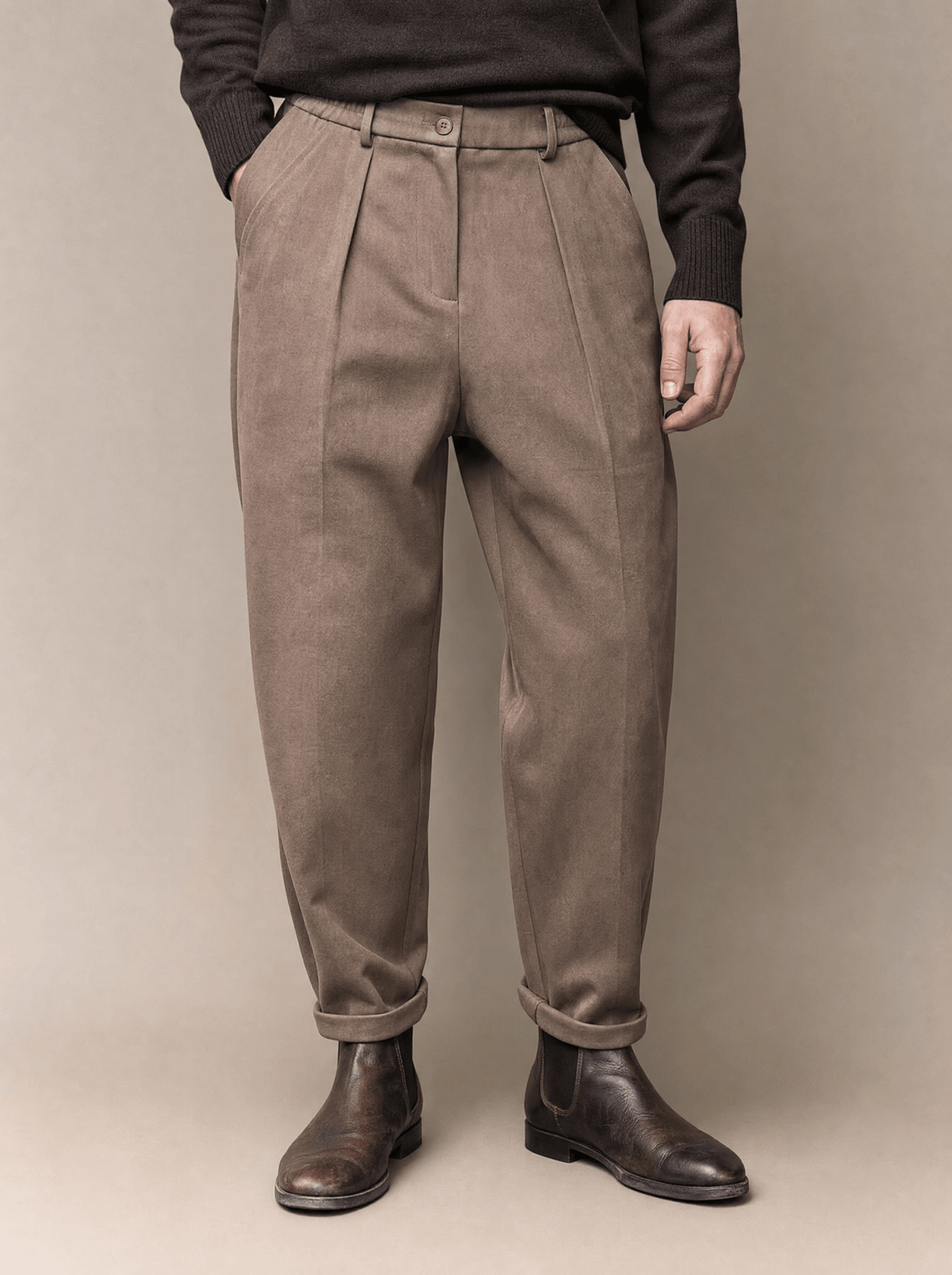 LAURENT MONACO | PANTALON PLISSÉ CONIQUE POUR HOMMES