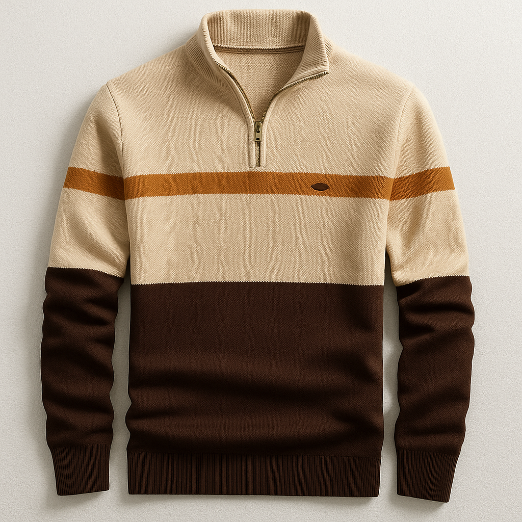 LAURENT MONACO | PULL HOMME AVEC ZIP AU COL