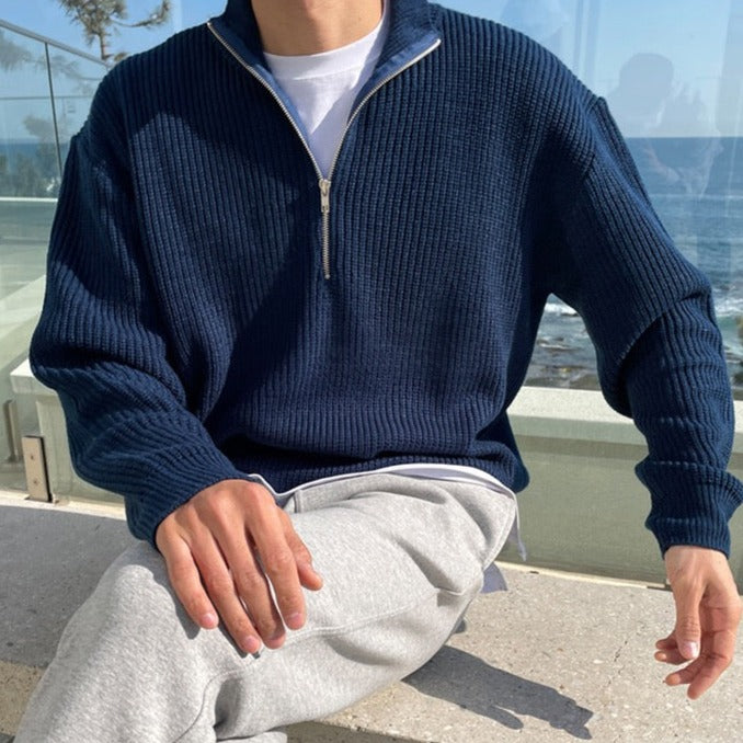 LAURENT MONACO | PULL DEMI ZIPPÉ MODERNE