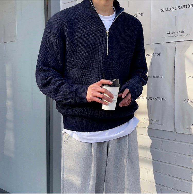 LAURENT MONACO | PULL DEMI ZIPPÉ MODERNE