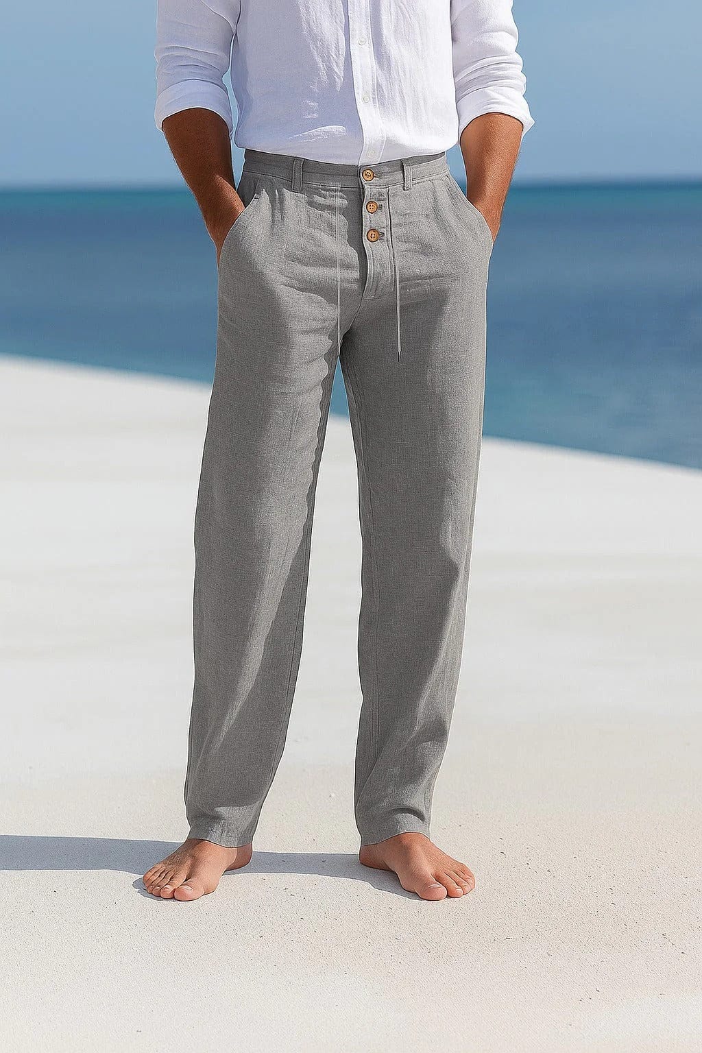 LAURENT MONACO | PANTALON EN LIN MÉLANGÉ POUR HOMME