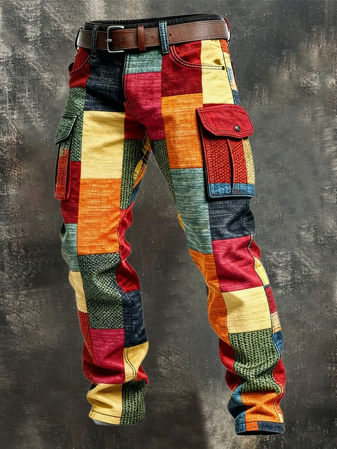 LAURENT MONACO | PANTALON PATCHWORK DE CARGO POUR HOMMES