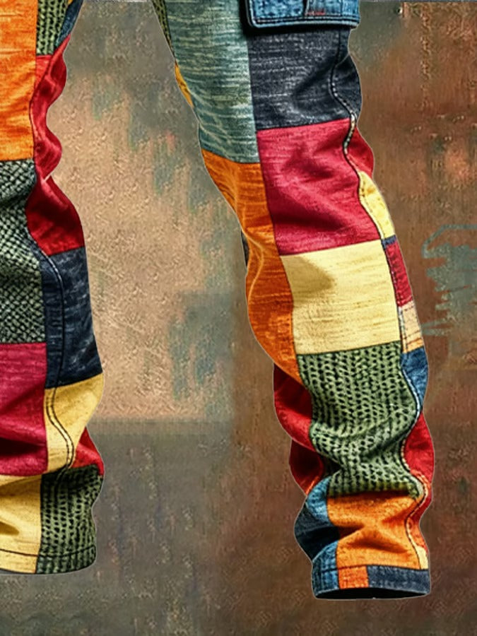 LAURENT MONACO | PANTALON PATCHWORK DE CARGO POUR HOMMES