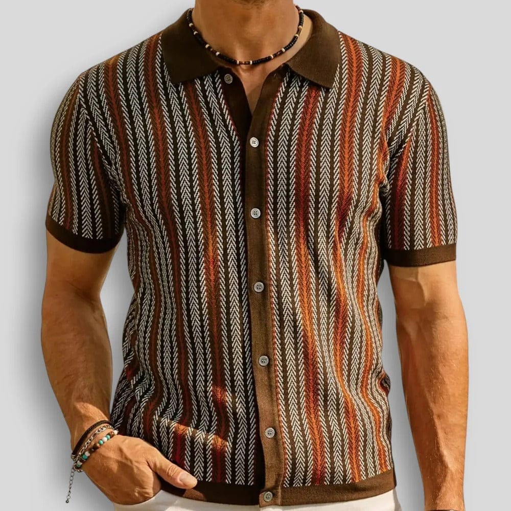 LAURENT MONACO | POLO MAILLE CHEVRON POUR HOMME