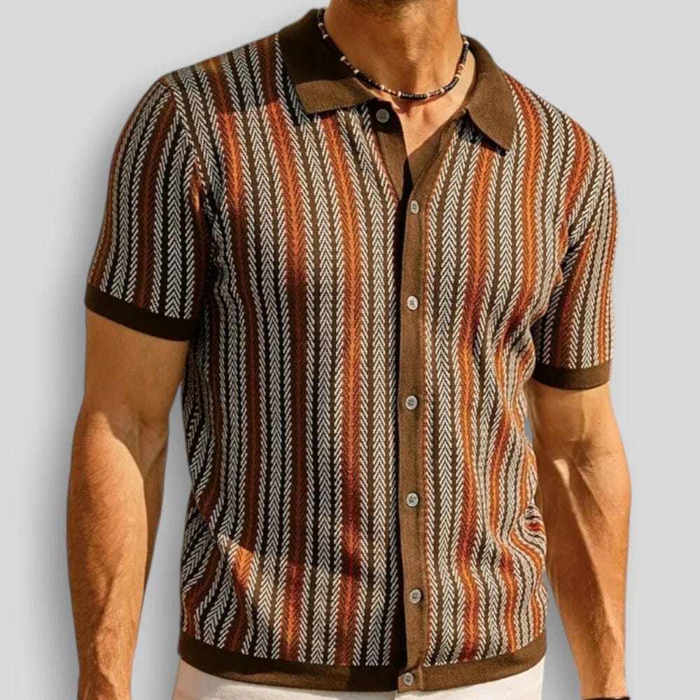 LAURENT MONACO | POLO MAILLE CHEVRON POUR HOMME