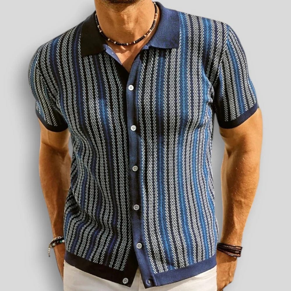 LAURENT MONACO | POLO MAILLE CHEVRON POUR HOMME