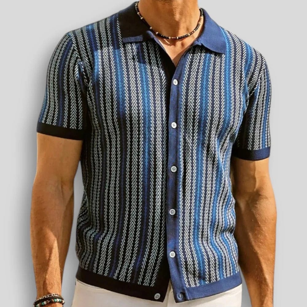LAURENT MONACO | POLO MAILLE CHEVRON POUR HOMME