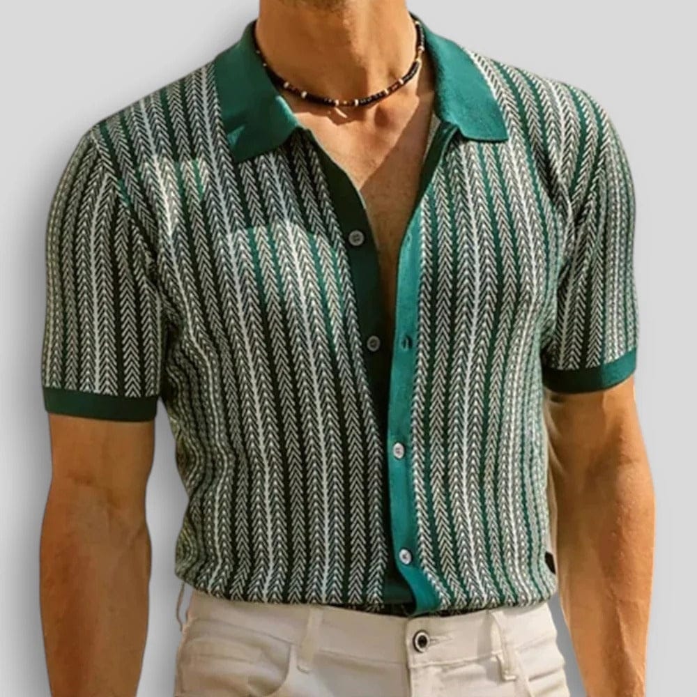 LAURENT MONACO | POLO MAILLE CHEVRON POUR HOMME