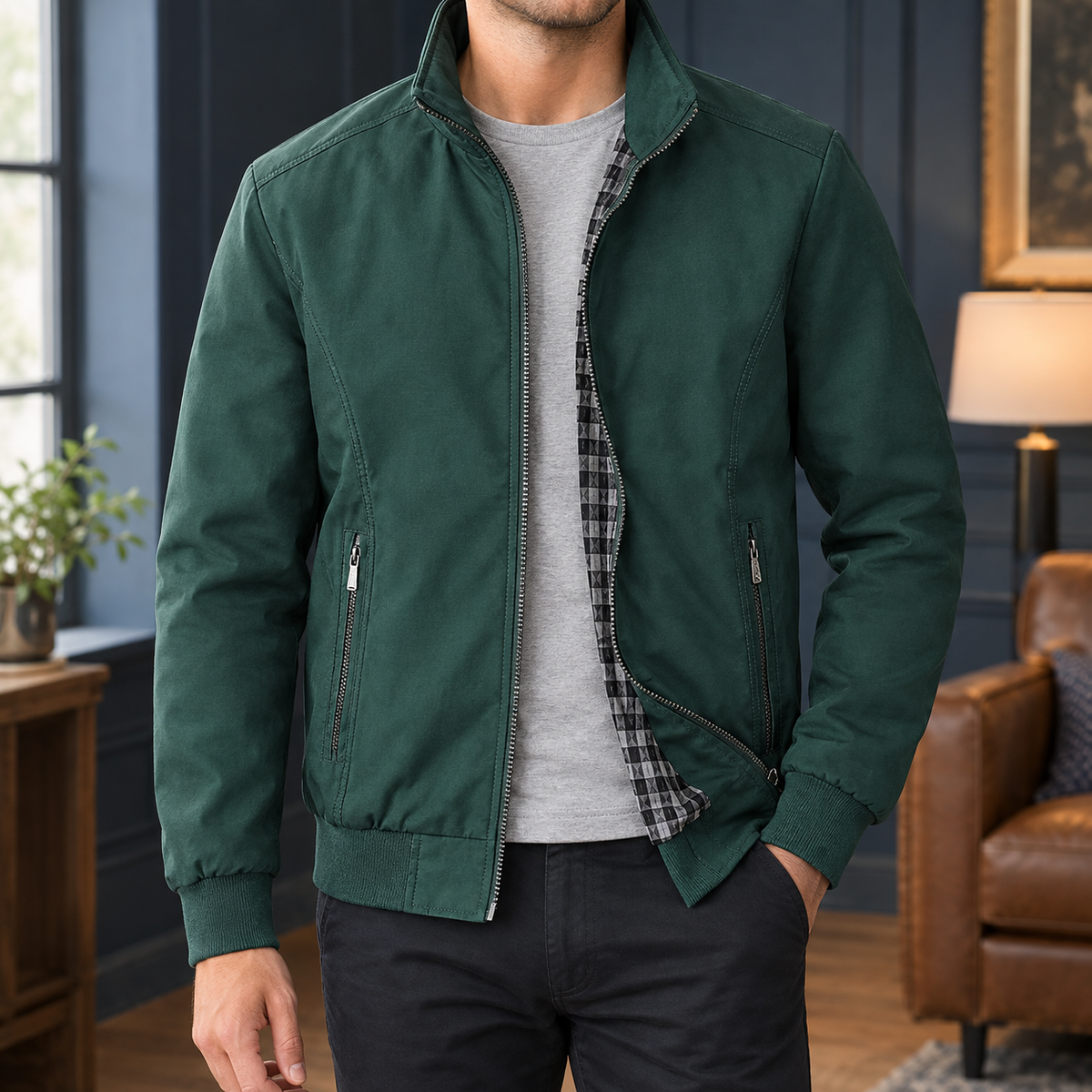 LAURENT MONACO | VESTE À ZIP ET COUTURES COULISSÉES POUR HOMMES