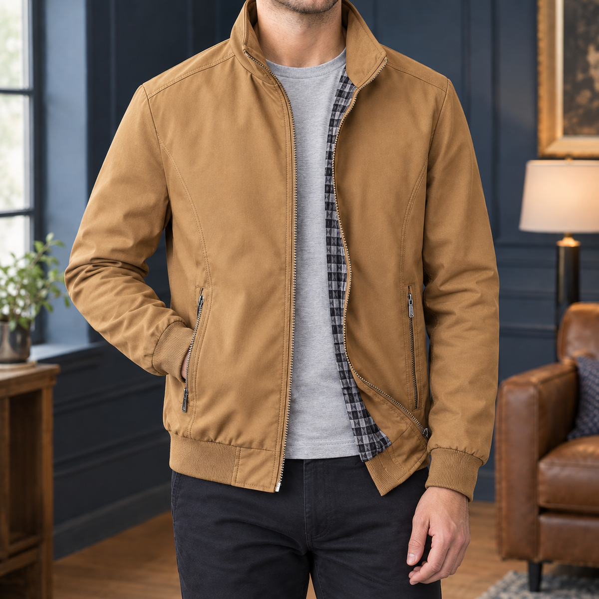 LAURENT MONACO | VESTE À ZIP ET COUTURES COULISSÉES POUR HOMMES
